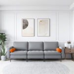 Modular 3-Seat Sofa Couch with Socket USB Ports and Side Storage Pocket - Image 2