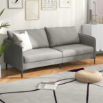 Modern 76 Inch Loveseat Sofa Couch for Apartment Dorm with Metal Legs - Image 3