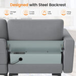 Modular 3-Seat Sofa Couch with Socket USB Ports and Side Storage Pocket - Image 4