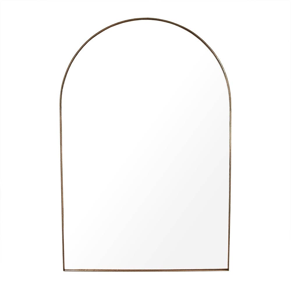Helga Metal Frame Arched Floor Mirror
