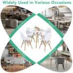 5 Pieces Dining Table Set With Solid Wood Leg - Image 12