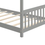 Twin Size Wooden House Bed with Roof - Image 7