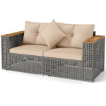 2-Piece Patio Corner Sofa Set with Thick Cushions - Image 4