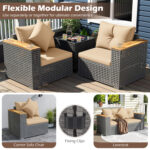 2-Piece Patio Corner Sofa Set with Thick Cushions - Image 8