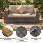2-Piece Patio Corner Sofa Set with Thick Cushions - Image 10