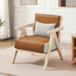 2 Pieces Living Room Furniture Set with Rubber Wood Frame - Image 6