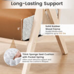 2 Pieces Living Room Furniture Set with Rubber Wood Frame - Image 8