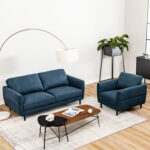2 Pieces Modern Upholstered Sofa Set with Removable Cushion Covers - Image 2