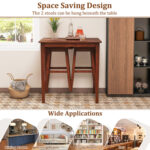 3-Piece Bar Table Set with Pub Table and 2 Saddle Stools - Image 11
