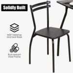 5 Pieces Dining Table Set with 4 Chairs and Backrests - Image 5