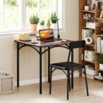 3-Piece Dining Table Set Square Kitchen Table and 2 Chairs for Dining Room - Image 7