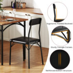 3-Piece Dining Table Set Square Kitchen Table and 2 Chairs for Dining Room - Image 10