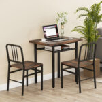 3-Piece Dining Table Set with Rectangular Kitchen Table and 2 Chairs - Image 2