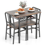 3-Piece Dining Table Set with Rectangular Kitchen Table and 2 Chairs - Image 4