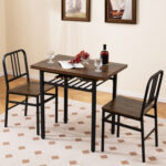3-Piece Dining Table Set with Rectangular Kitchen Table and 2 Chairs - Image 6