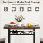 3-Piece Dining Table Set with Rectangular Kitchen Table and 2 Chairs - Image 7