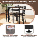 3-Piece Dining Table Set with Rectangular Kitchen Table and 2 Chairs - Image 8