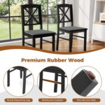 3-Piece Dining Table Set Wooden Square Kitchen Table for 2 People - Image 9