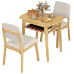 3-Piece Dining Table Set for 2 with Upholstered Chairs - Image 4