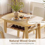 3-Piece Dining Table Set for 2 with Upholstered Chairs - Image 6
