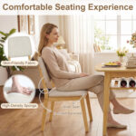 3-Piece Dining Table Set for 2 with Upholstered Chairs - Image 8