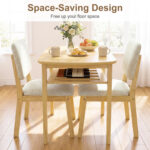 3-Piece Dining Table Set for 2 with Upholstered Chairs - Image 9