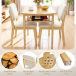 3-Piece Dining Table Set for 2 with Upholstered Chairs - Image 10