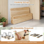 3-Piece Folding Picnic Table with Benches Fir Wood Portable Bear Camping Set - Image 7