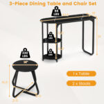 3-Piece Industrial Dining Table Set for Small Space - Image 5
