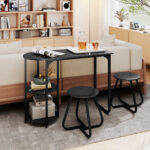 3-Piece Industrial Dining Table Set for Small Space - Image 6