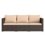 3 Pieces Outdoor Sectional Sofa Set with Soft Cushions - Image 4