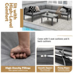 3 Pieces Aluminum Patio Furniture Set with 6-Level Adjustable Backrest - Image 9