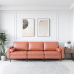 3-Seat Sofa Sectional with Side Storage Pocket and Metal Leg - Image 2