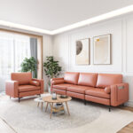 3-Seat Sofa Sectional with Side Storage Pocket and Metal Leg - Image 3