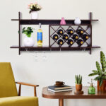 3-in-1 Dining Set: Windsor Chairs, Industrial Sideboard & Wall-Mount Wine Rack Combo - Image 6