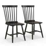 3-in-1 Dining Set: Windsor Chairs, Industrial Sideboard & Wall-Mount Wine Rack Combo - Image 3