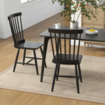 3-in-1 Dining Set: Windsor Chairs, Industrial Sideboard & Wall-Mount Wine Rack Combo - Image 8