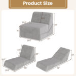 3-in-1 Folding Sofa Bed with Washable Zippered Cover - Image 5