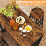 3 Pieces Bar Table Set with Storage - Image 8