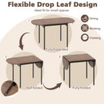 3 Pieces Dining Set with 2 Chairs and Modern Kitchen Table for Small Space - Image 6