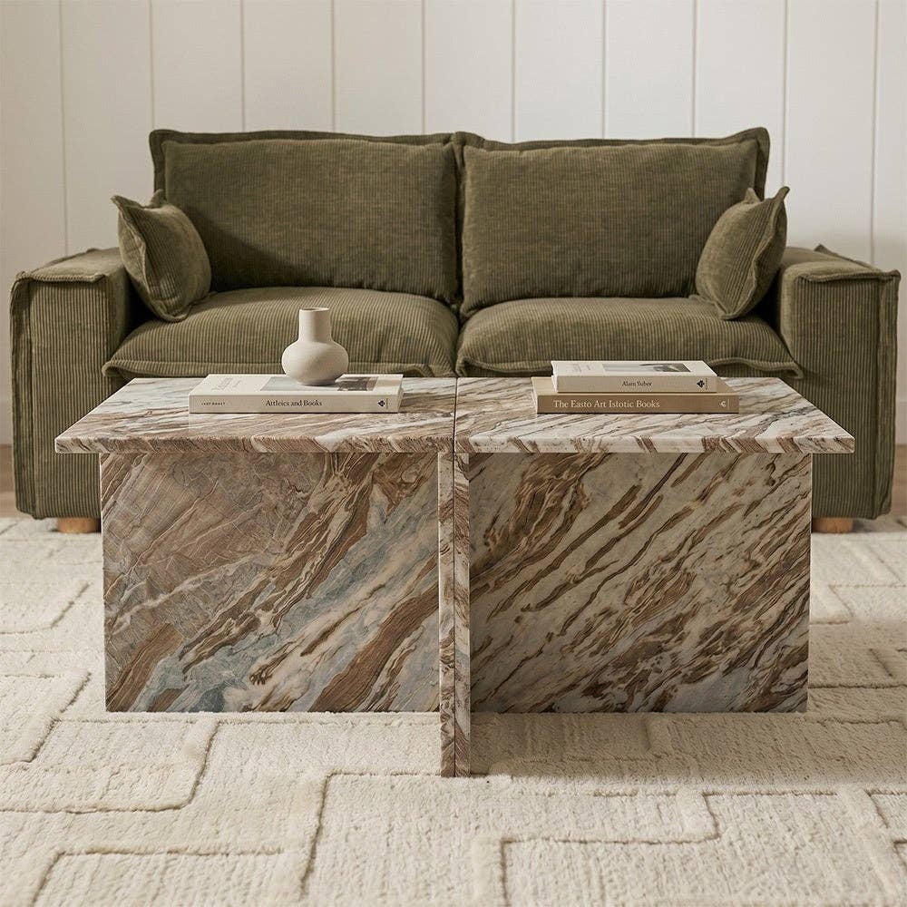 Marble Coffee Table S/2