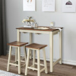 Counter Height Pub Table with 2 Saddle Bar Stools - Image 2