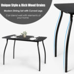 5 Pieces Dining Table Set with 4 Chairs and Backrests - Image 8