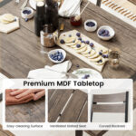 4-Piece Dining Table Set for 4 with 1 Bench and 2 Chairs - Image 9