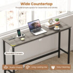 4 Pieces Counter Height Bar Table with Power Outlet with 3 Padded Stools - Image 7