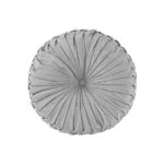Pleated Poly Chenille Round Floor Pillow Seating Cushion - Image 6