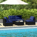 5-Piece Outdoor Patio Furniture Set with Cushions and Coffee Table - Image 2