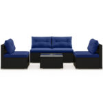 5-Piece Outdoor Patio Furniture Set with Cushions and Coffee Table - Image 4