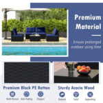 5-Piece Outdoor Patio Furniture Set with Cushions and Coffee Table - Image 7