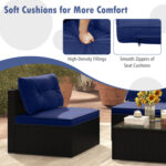 5-Piece Outdoor Patio Furniture Set with Cushions and Coffee Table - Image 8